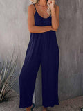 Women's Solid Wide Legs Jumpsuits