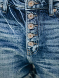 Short en jean boutonné pour femme