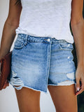 Short en jean pour femme Short en jean déchiré effiloché