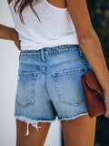 Short en jean pour femme Short en jean déchiré effiloché