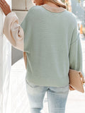 Women's Oversized Sweater Crewneck Batwing Sleeve Ribbed Knit Pullover Sweaters