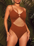 Women Cutout One Piece Swimsuit Tummy Control Bathing Suit Monokini