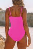 Women's Strapless Bandeau One Piece Swimsuit Cut Out Monokini