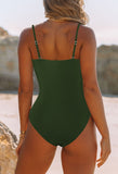 Women's Strapless Bandeau One Piece Swimsuit Cut Out Monokini