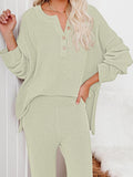 Women's 2 Piece Outfit Set Knit Pullover Sweater and Wide Leg Pants Tracksuit Loungewear