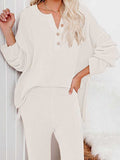 Women's 2 Piece Outfit Set Knit Pullover Sweater and Wide Leg Pants Tracksuit Loungewear