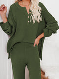 Ensemble 2 pièces pour femme Pull en tricot et pantalon large Survêtement Loungewear