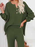Women's 2 Piece Outfit Set Knit Pullover Sweater and Wide Leg Pants Tracksuit Loungewear