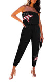Womens Strapless Jumpsuit Casual Off Shoulder Tube One Piece Romper