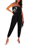 Womens Strapless Jumpsuit Casual Off Shoulder Tube One Piece Romper