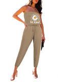 Womens Strapless Jumpsuit Casual Off Shoulder Tube One Piece Romper