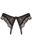 Women's Open Crotch Floral Lace Sheer Panty