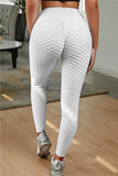 Solid High Waisted Compression Leggings White