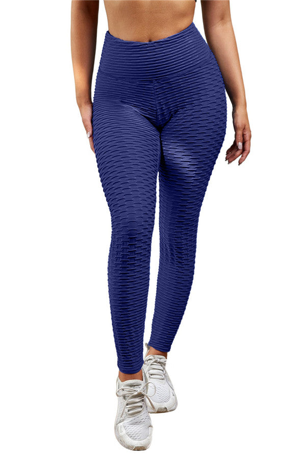 Solid High Waisted Lift Leggings Navy Blue
