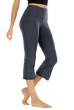 Butt Lifting High Waisted Flare Capri Dark Grey