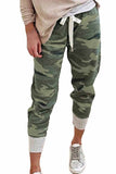 Drawstring Elastic Waist Sweatpants Camo Pants For Women