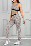 Leopard Print Sports Bra And Leggings Yoga Activewear Set