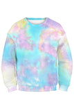Tie Dye Oversized Sweatshirt Jogger Loungewear Light Purple