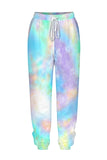 Tie Dye Oversized Sweatshirt Jogger Loungewear Light Purple