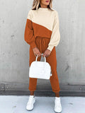 2 Piece Women Tracksuit Lantern Sleeve Top And Pants Set