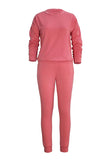 Solid Sweatshirt And Jogger Pants Loungewear Tracksuit
