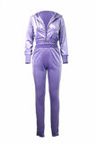 Women's 2 Piece Outfits Zip Up Hoodie Sweatsuit