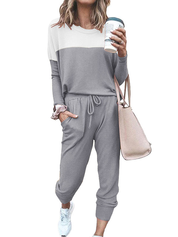 Womens Casual Sweatshirt Jogger Pants Two Piece Outfits
