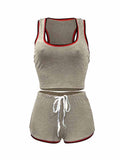 Womens 2 Piece Sports Outfits Summer Tank Top With Shorts Tracksuits