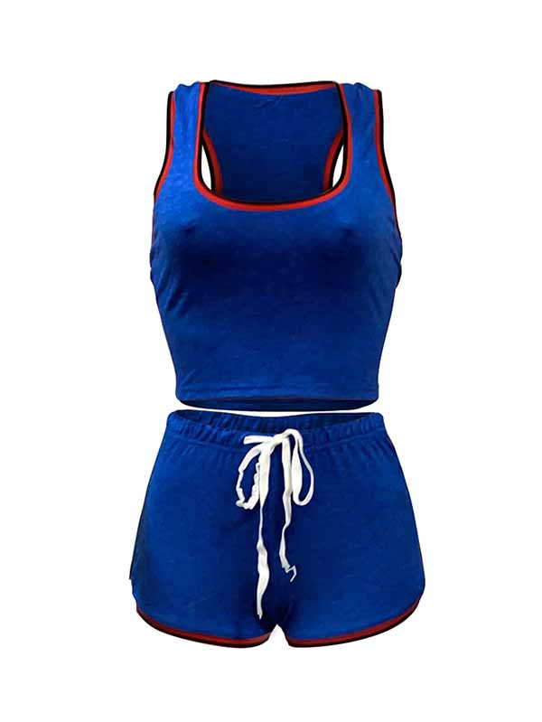 Womens 2 Piece Sports Outfits Summer Tank Top With Shorts Tracksuits