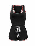 Womens 2 Piece Sports Outfits Summer Tank Top With Shorts Tracksuits