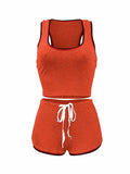 Womens 2 Piece Sports Outfits Summer Tank Top With Shorts Tracksuits