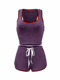 Womens 2 Piece Sports Outfits Summer Tank Top With Shorts Tracksuits