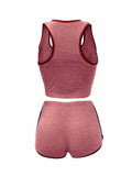 Womens 2 Piece Sports Outfits Summer Tank Top With Shorts Tracksuits