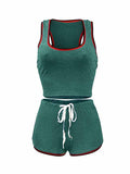 Womens 2 Piece Sports Outfits Summer Tank Top With Shorts Tracksuits