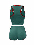 Womens 2 Piece Sports Outfits Summer Tank Top With Shorts Tracksuits