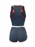 Womens 2 Piece Sports Outfits Summer Tank Top With Shorts Tracksuits
