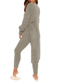 Women's Fuzzy 3 Piece Sweatsuit Cardigan Crop Lounge Sets