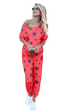 Kids Long Sleeve Striped Christmas Family Pajama Set Watermelon Red