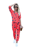 Kids Long Sleeve Striped Christmas Family Pajama Set Watermelon Red