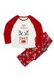 Womens Reindeer And Snowflake Printed Christmas Family Pajama Set Red