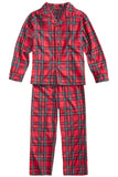 Kids Long Sleeve Striped Family Christmas Pajama Set Watermelon Red