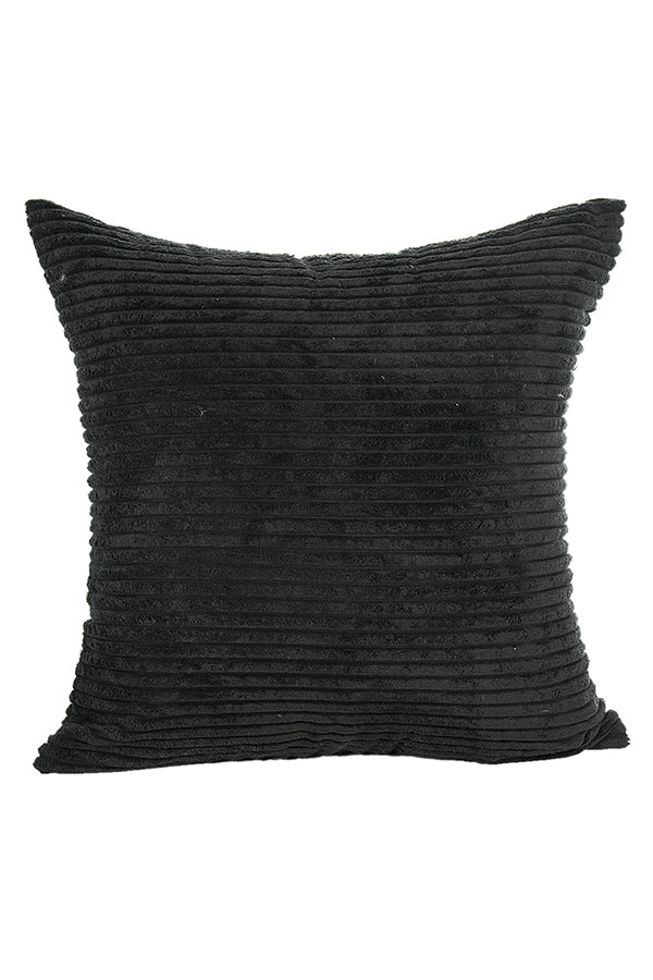 Fashion Comfort Plain Corduroy Throw Pillow Case Cushion Cover Black