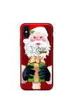 Merry Christmas Santa Claus Print Frosting Case For iPhone White