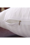 Decorative Cushion Plain Lumbar Bedding Pillow White 20x12x3in