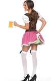 Pink Sexy Ladies German Beer Girl Maid Costume