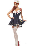 Blue Sexy Womens Nautical Doll Adult Sailor Halloween Costume