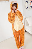 Yellow Naughty Girls Pajamas Jumping Tiger Halloween Jumpsuit Costume