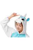 Womens Hooded Unicorn Pajamas Onesies Animal Costume Blue