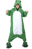 Womens Hooded Onesies Frog Pajamas Animal Costume Green