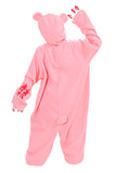 Womens Hooded Scared Gloomy Bear Pajamas Jumpsuit Costume Pink